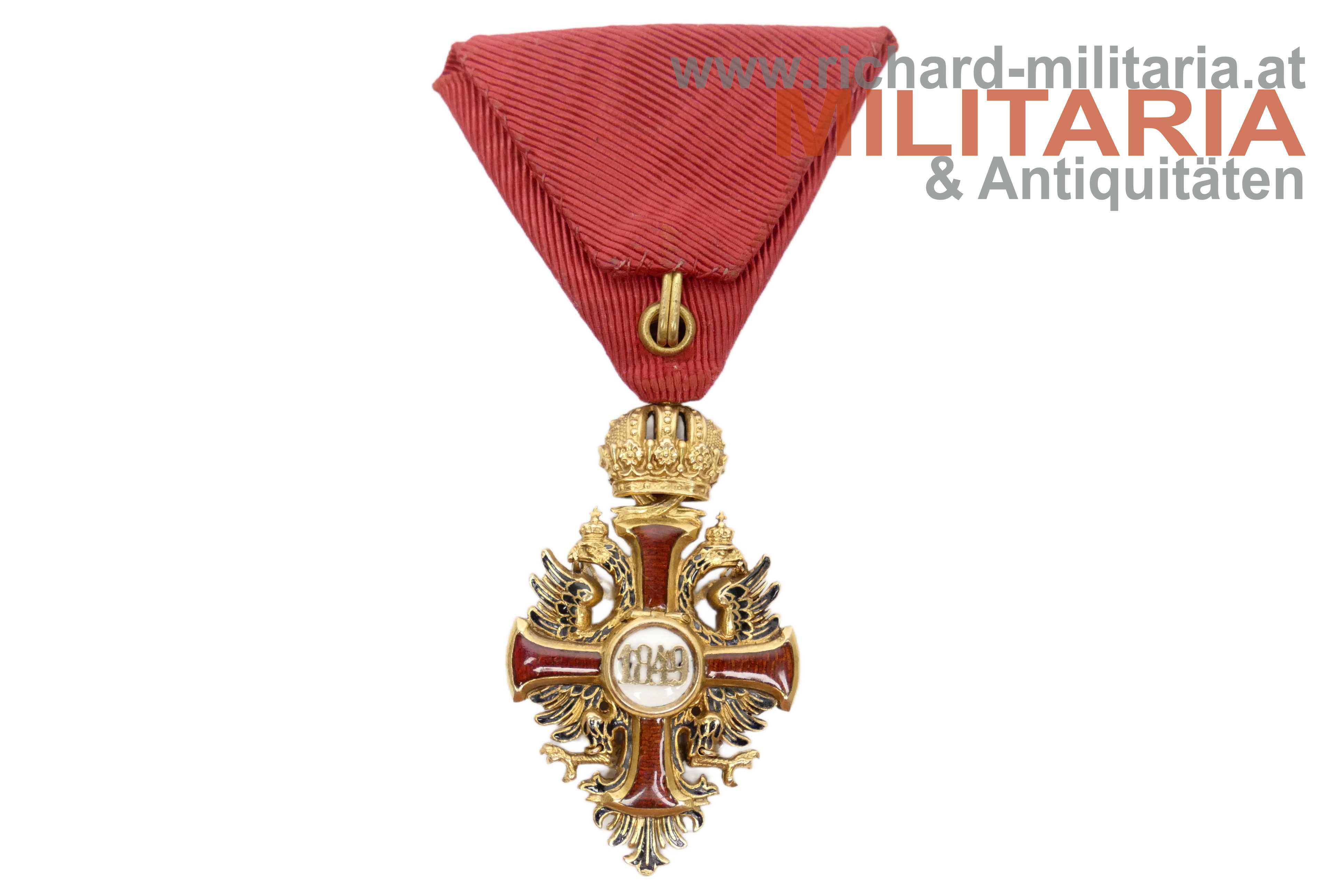k.u.k. Franz Joseph-Orden Ritterkreuz - GOLD - RESCH - vor 1872