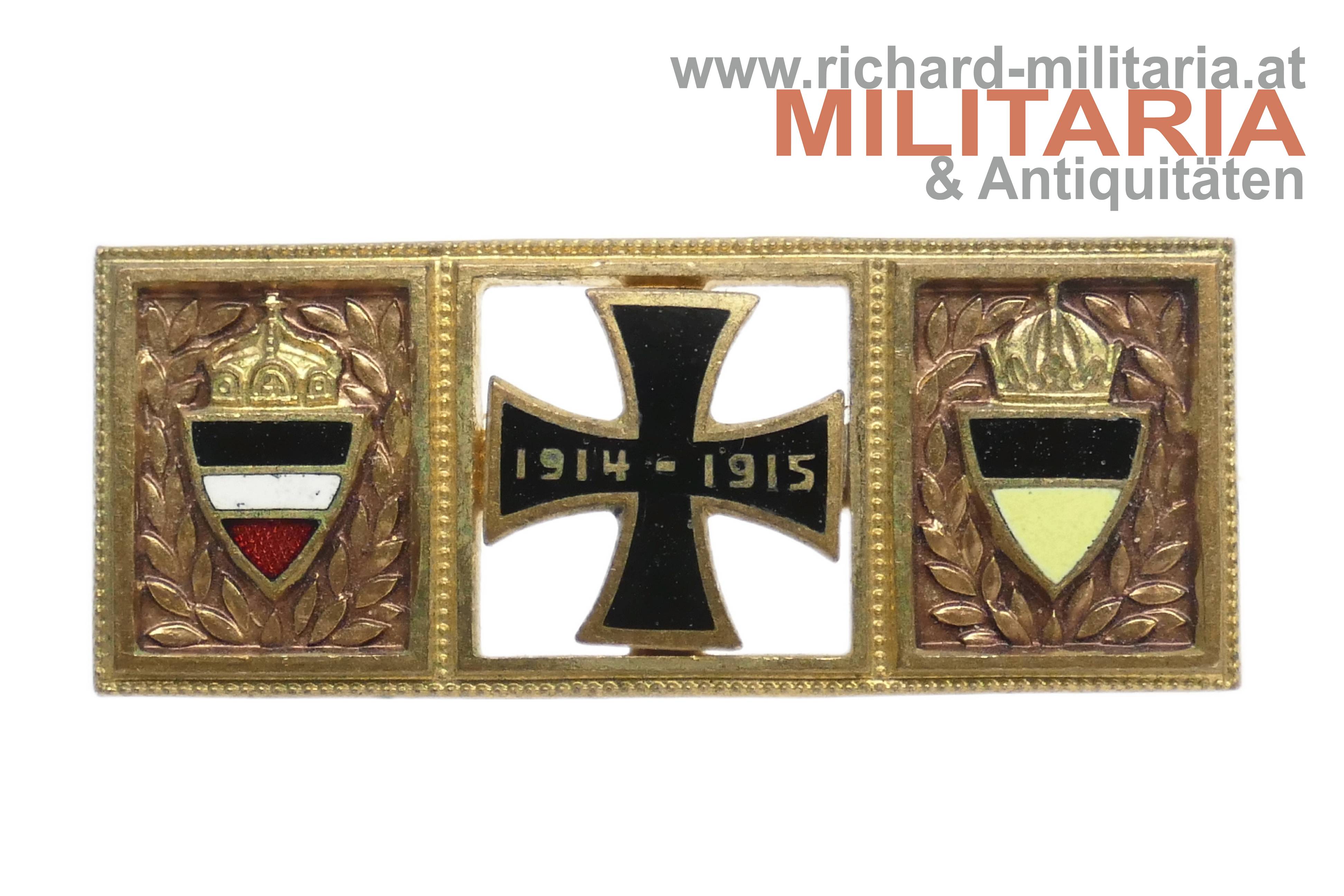 k.u.k. patriotisches Abzeichen -  Österreich Deutschland - Eisernes Kreuz 1914-1915