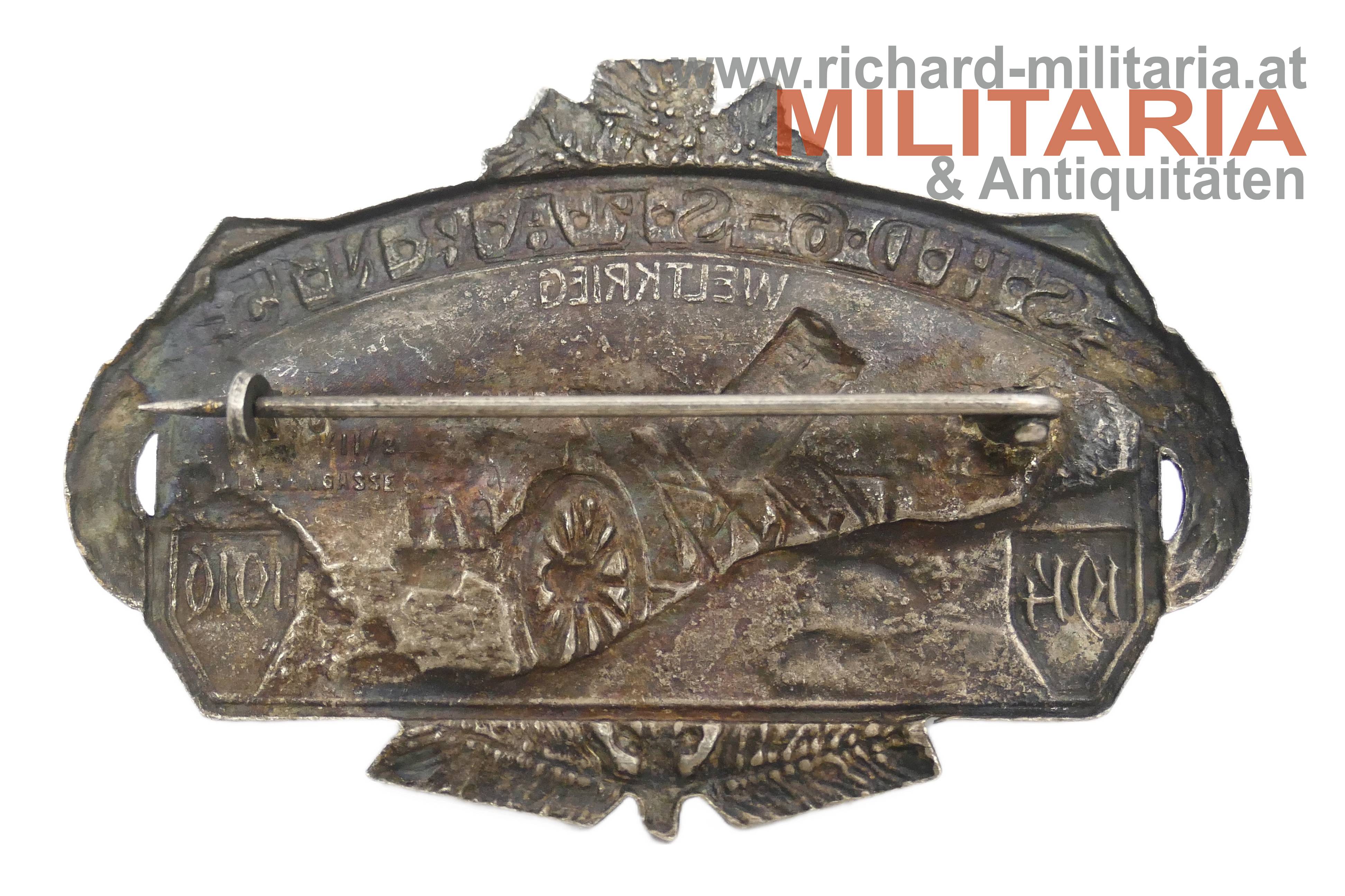 k.u.k. Kappenabzeichen - S.H.D. 6 - S.F.A.R. N. 15 - Weltkrieg - 1914-1916 
