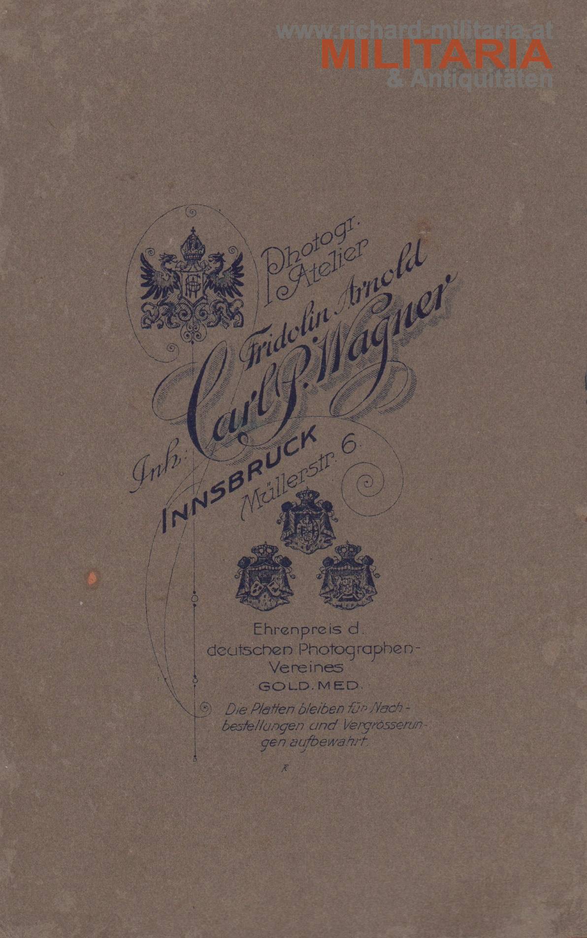 k.u.k. Hartkartonfoto - Oberstleutnant - EKO3