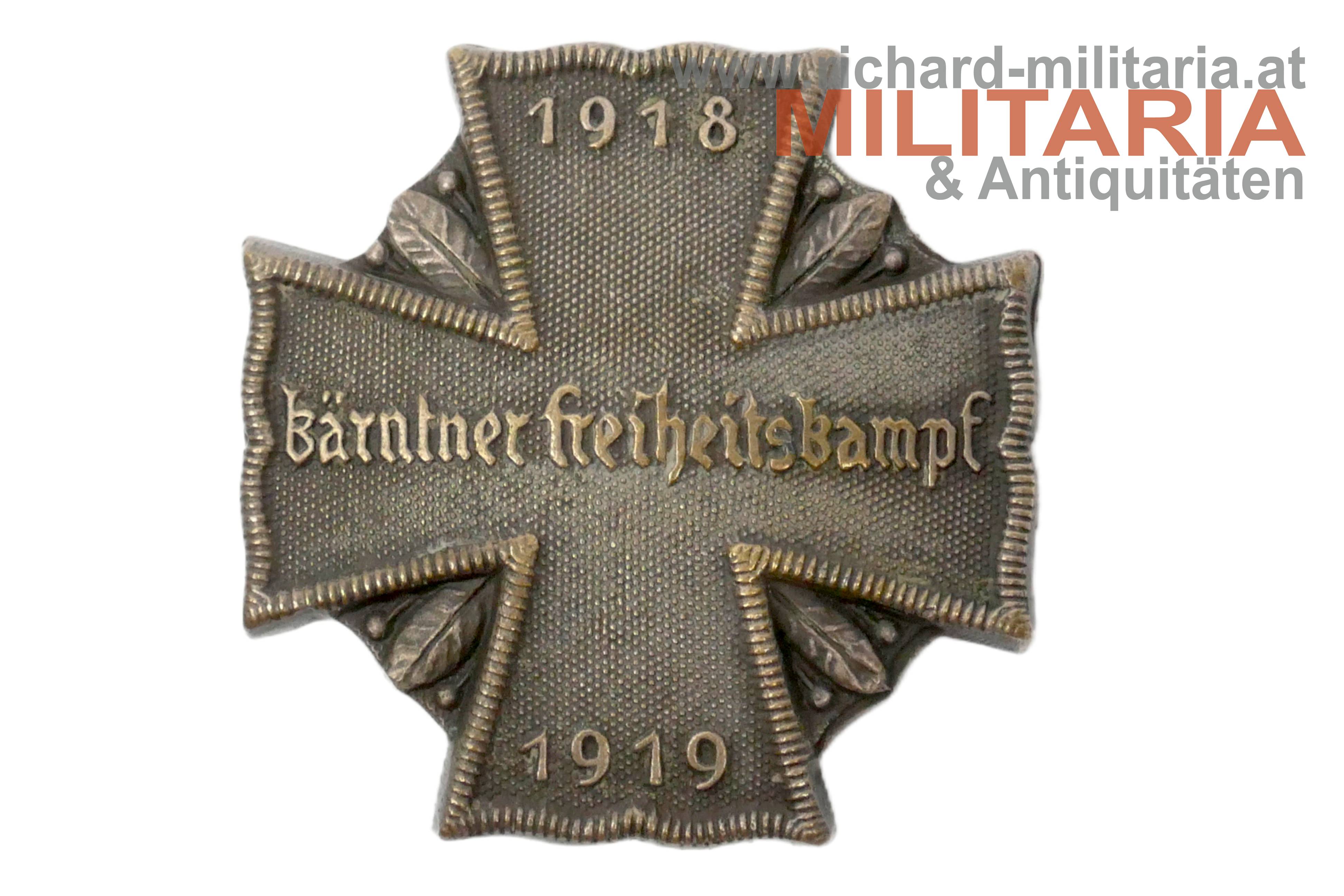 Besonderes Kärntner Kreuz für Tapferkeit - 1. Typ