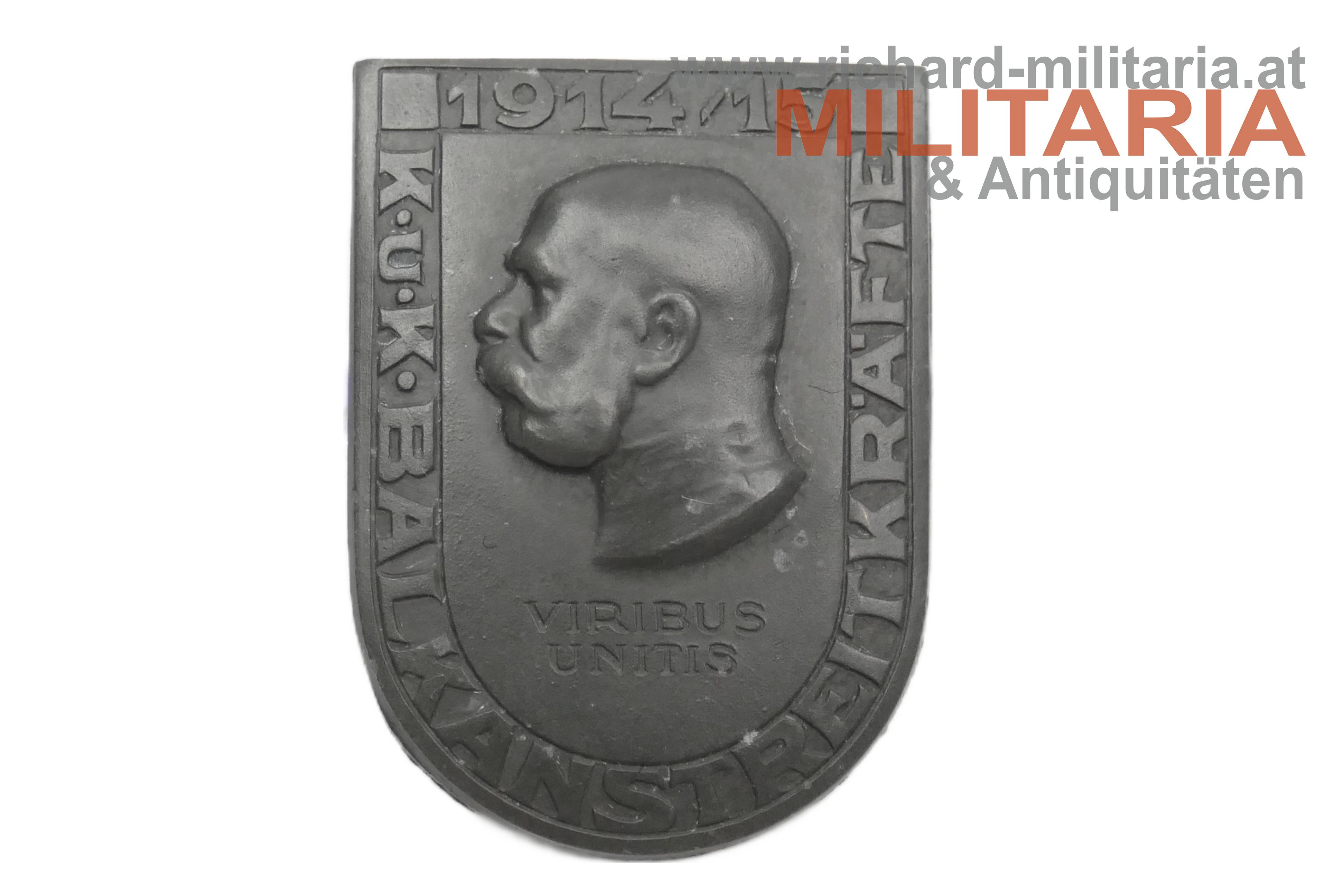 k.u.k. Kappenabzeichen - Balkanstreitkräfte 1914-15