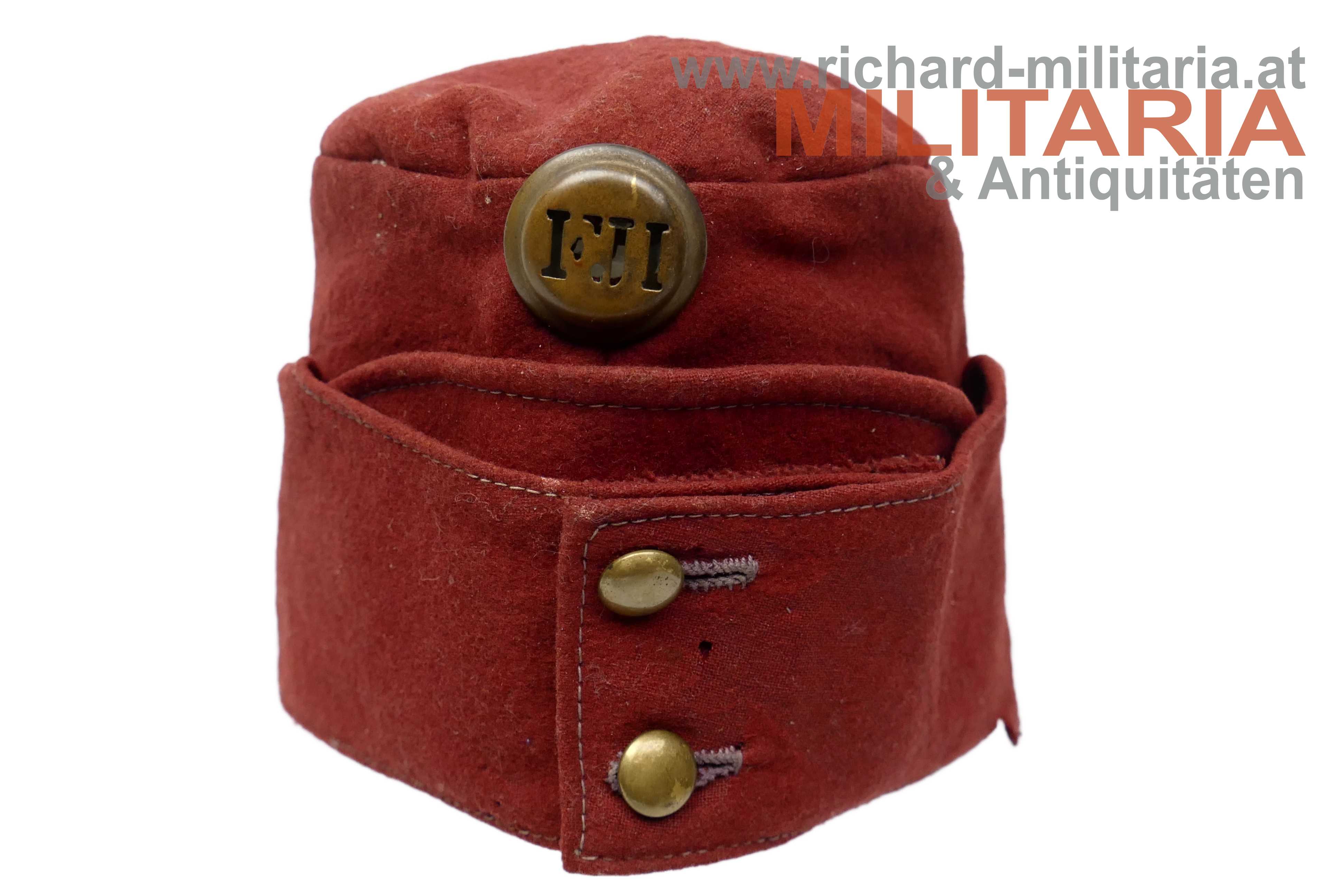 k.u.k. schirml. Lagerkappe - Namensetikett - MD-Stempel - Dragoner Reg. 15