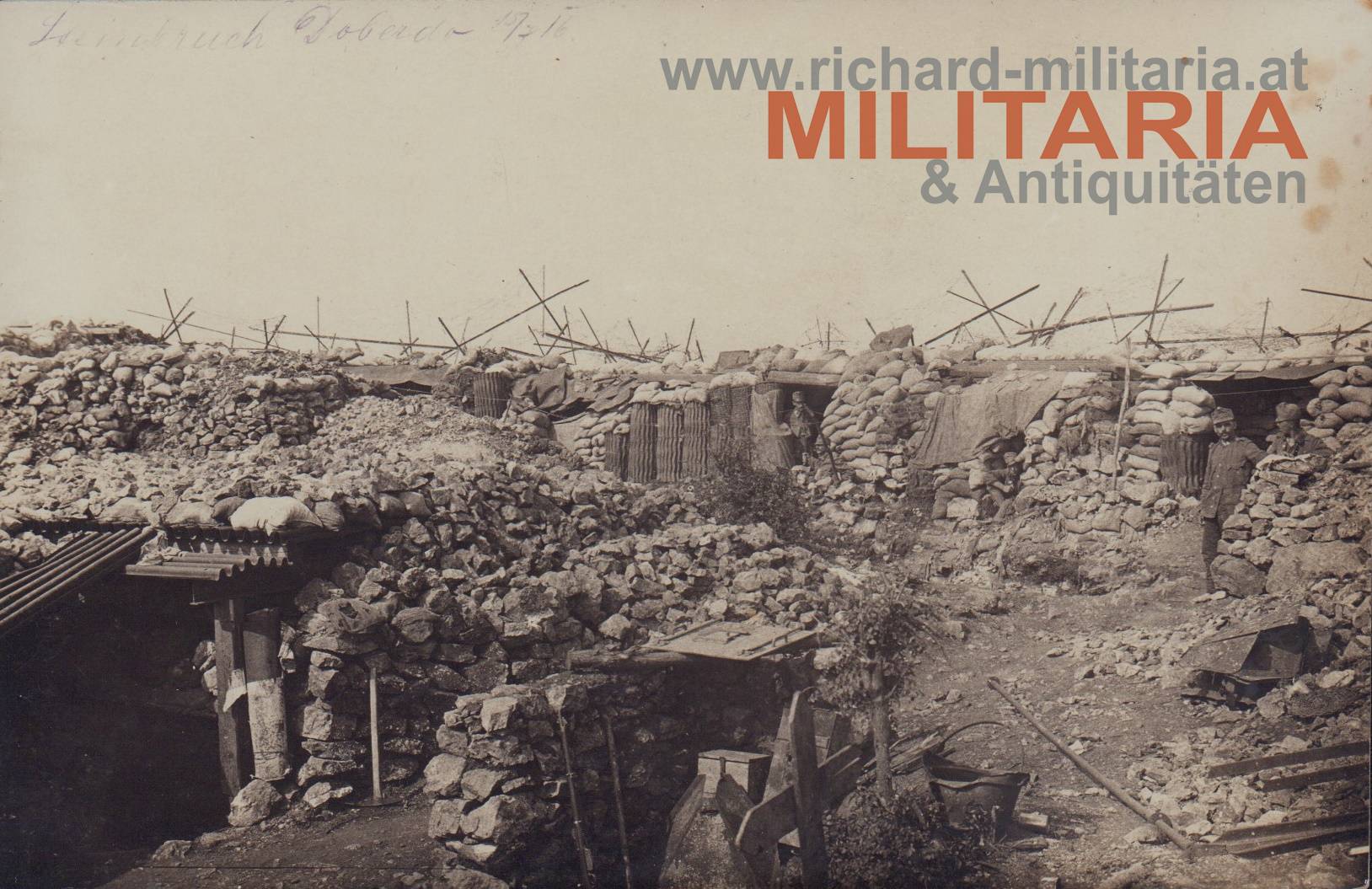 k.u.k. Foto - Stellung "Steinbruch Doberdo 15. 7. 1916"