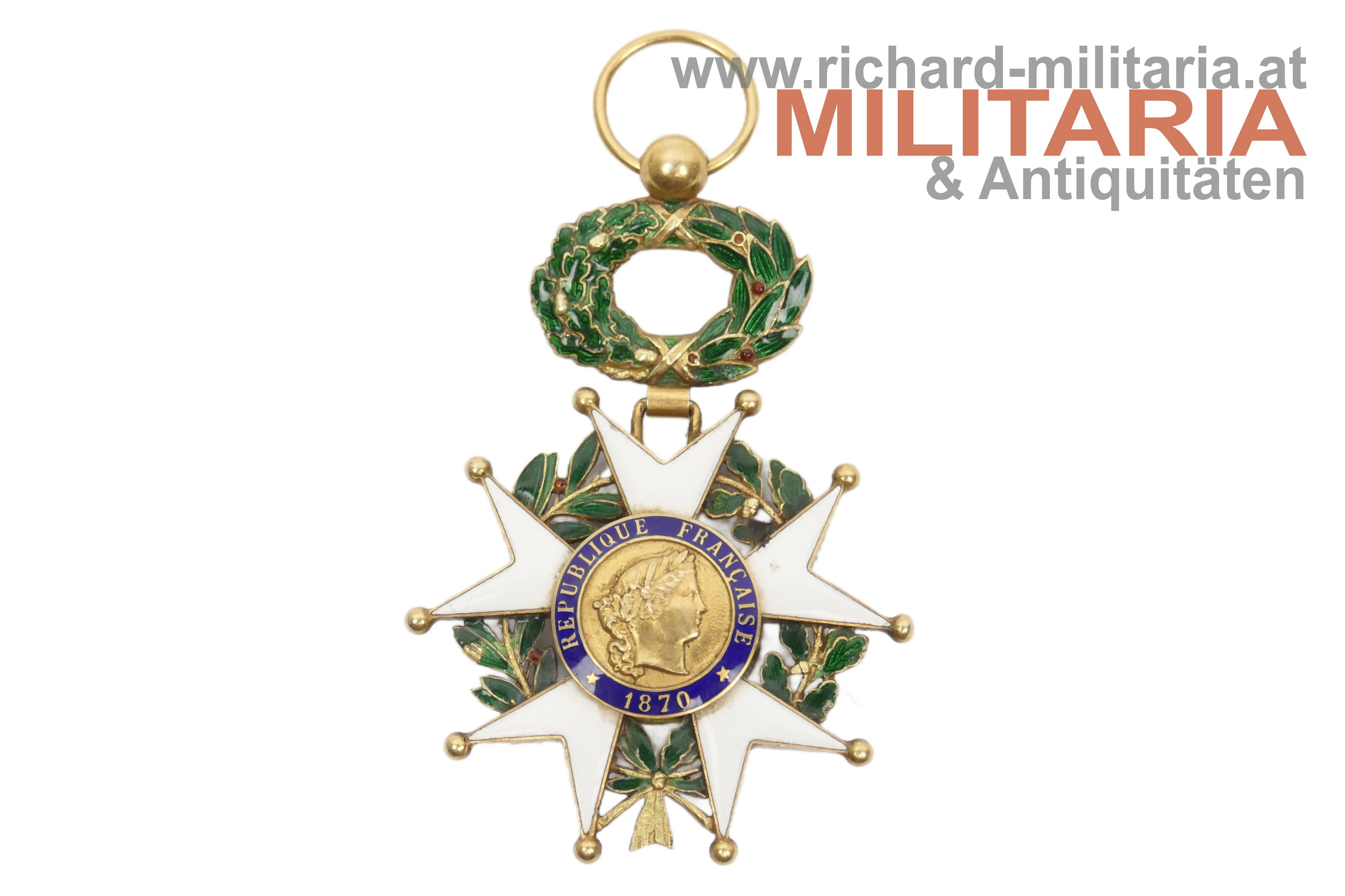 Frankreich - Orden der Ehrenlegion Offizierskreuz - 3. Typ - GOLD