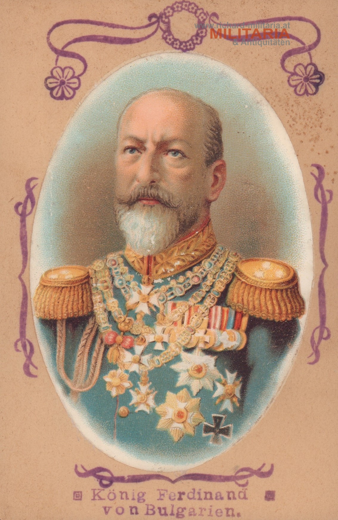 Karte "König Ferdinand von Bulgarien"
