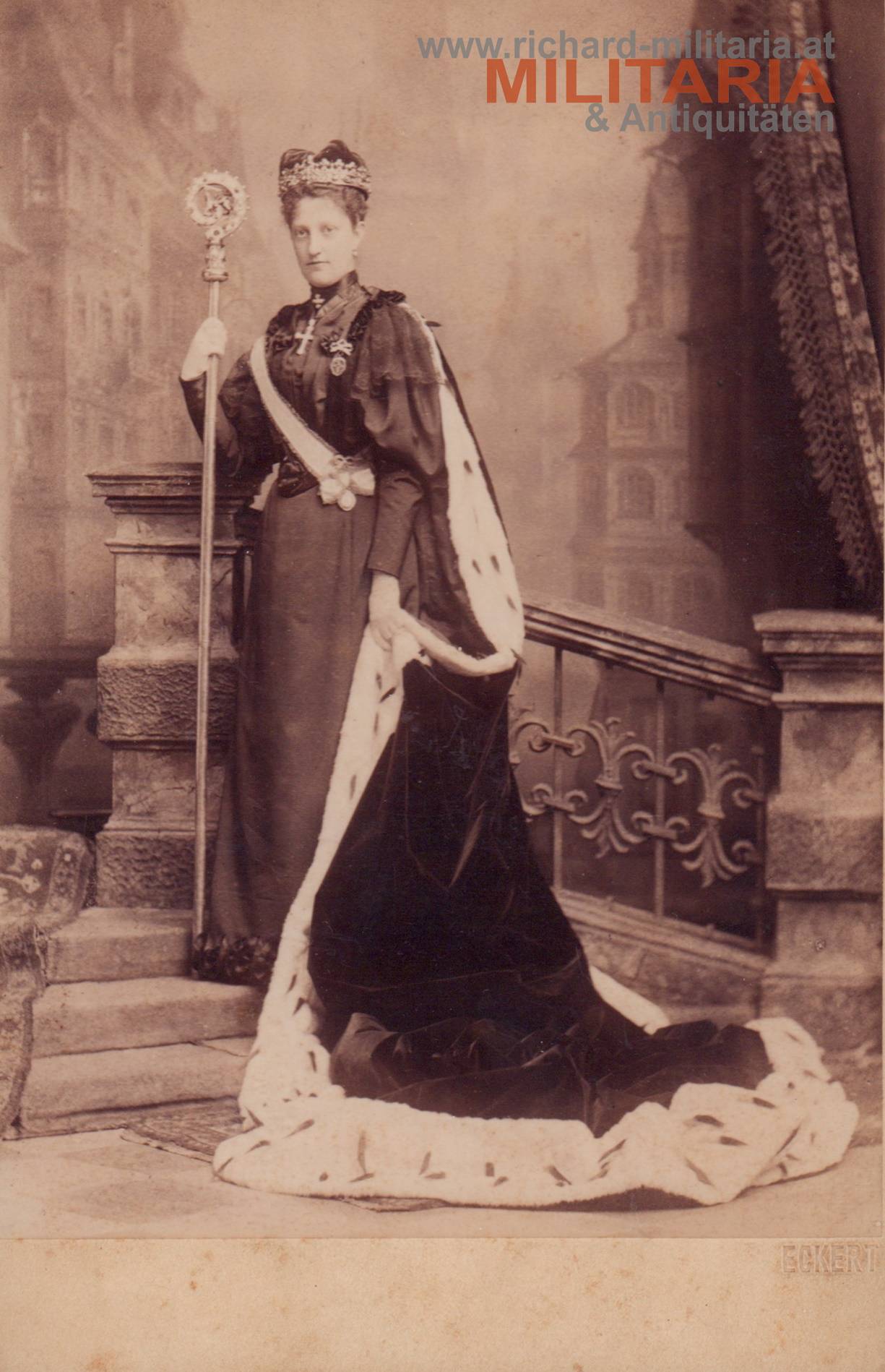 Hartkartonfoto - Erzherzogin Karolina Maria - Damenstift Prag