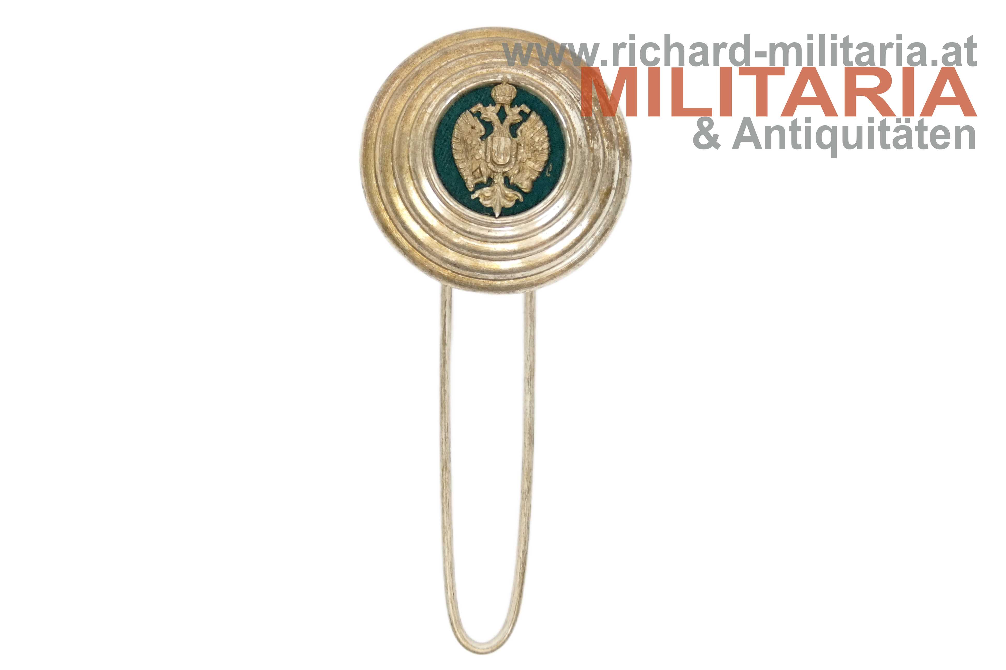 k.u.k. Tschako-Kokarde für Finanzbeamte 