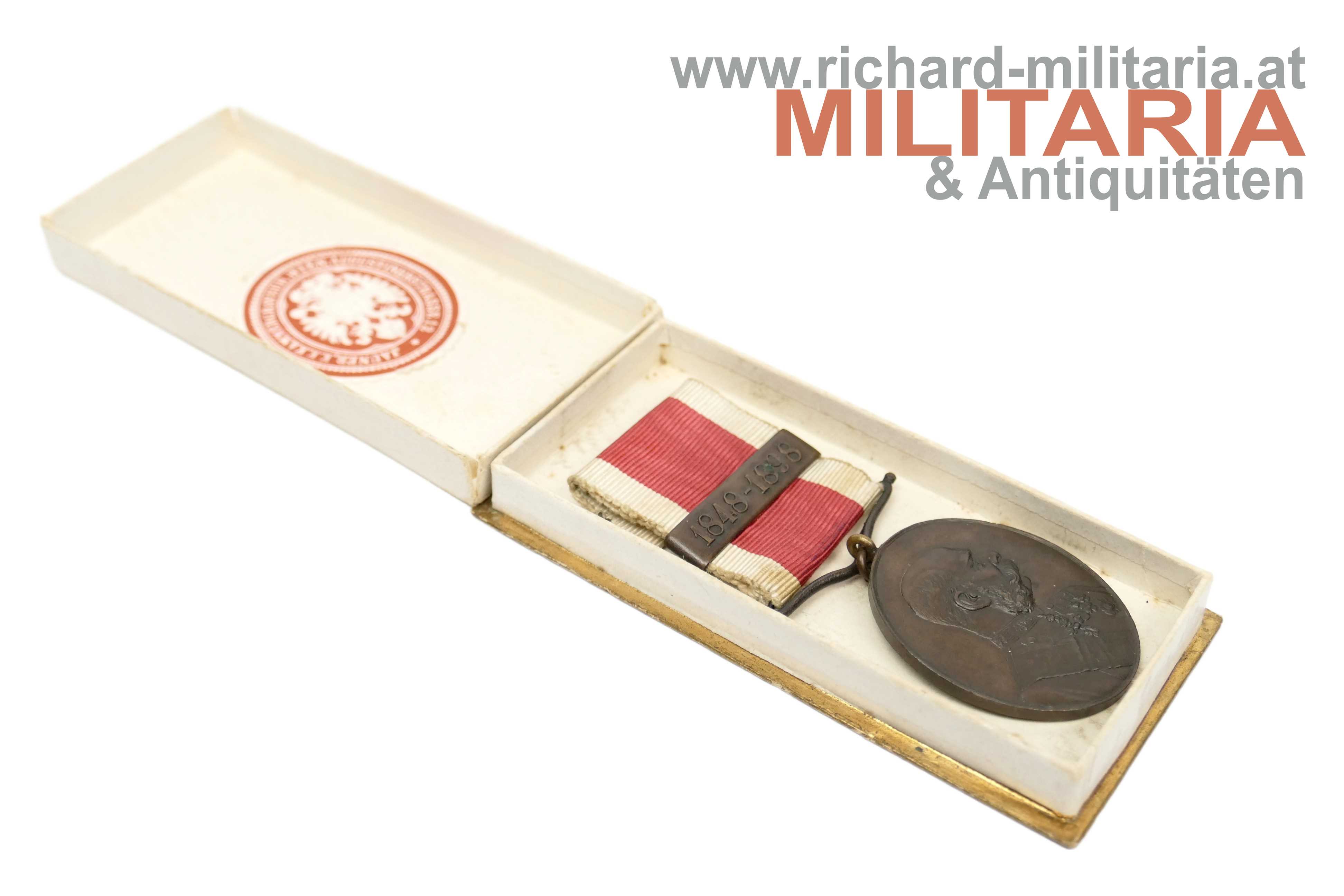 k.u.k. Bronzene Jubiläums-Hofmedaille mit Kartonetui