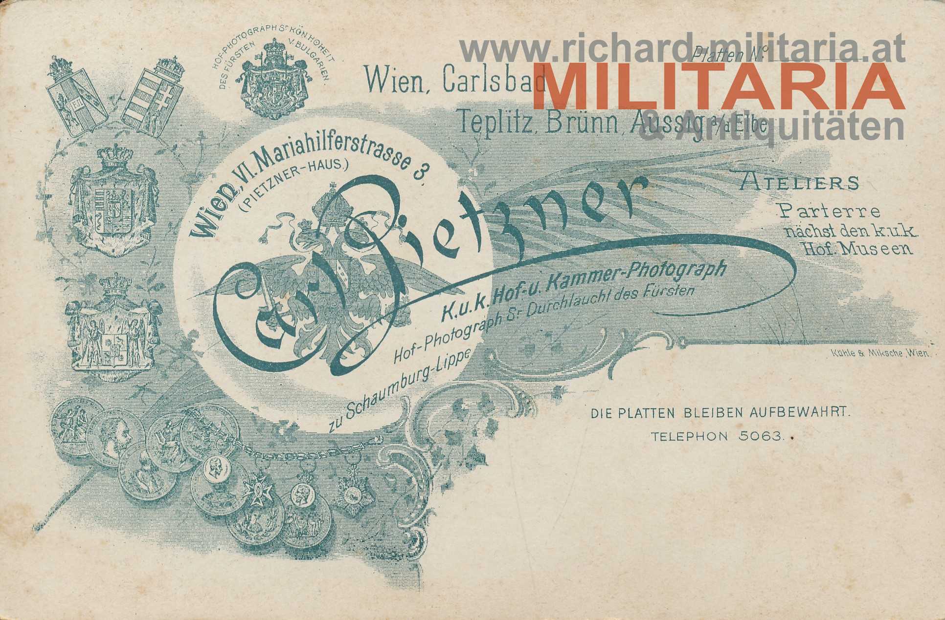 k.u.k. Hartkartonfoto - Kaiser Franz Joseph I.