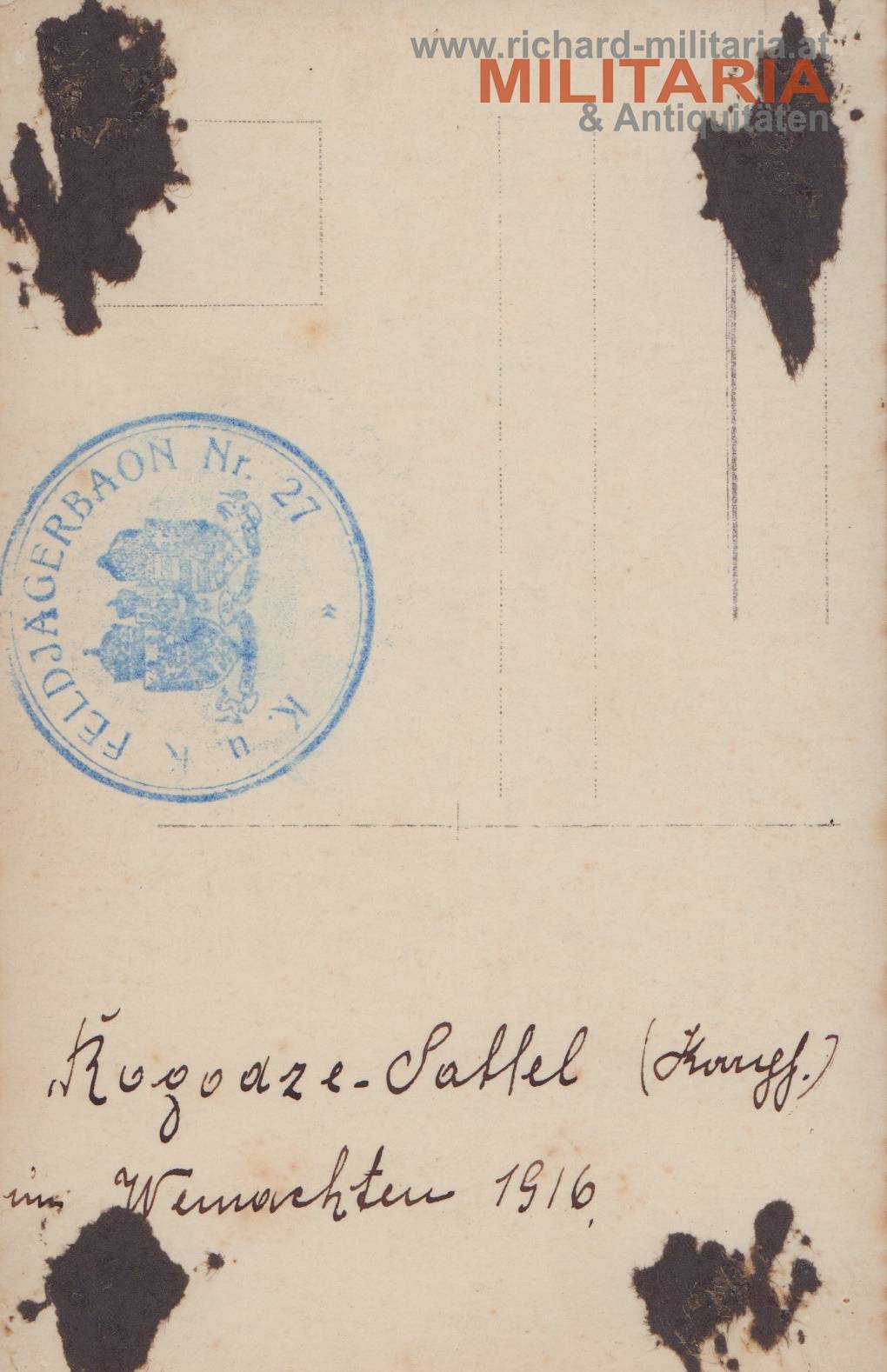 k.u.k. Foto - Weihnachten i. d. Karpathen 1916 - Rogodze-Sattel 