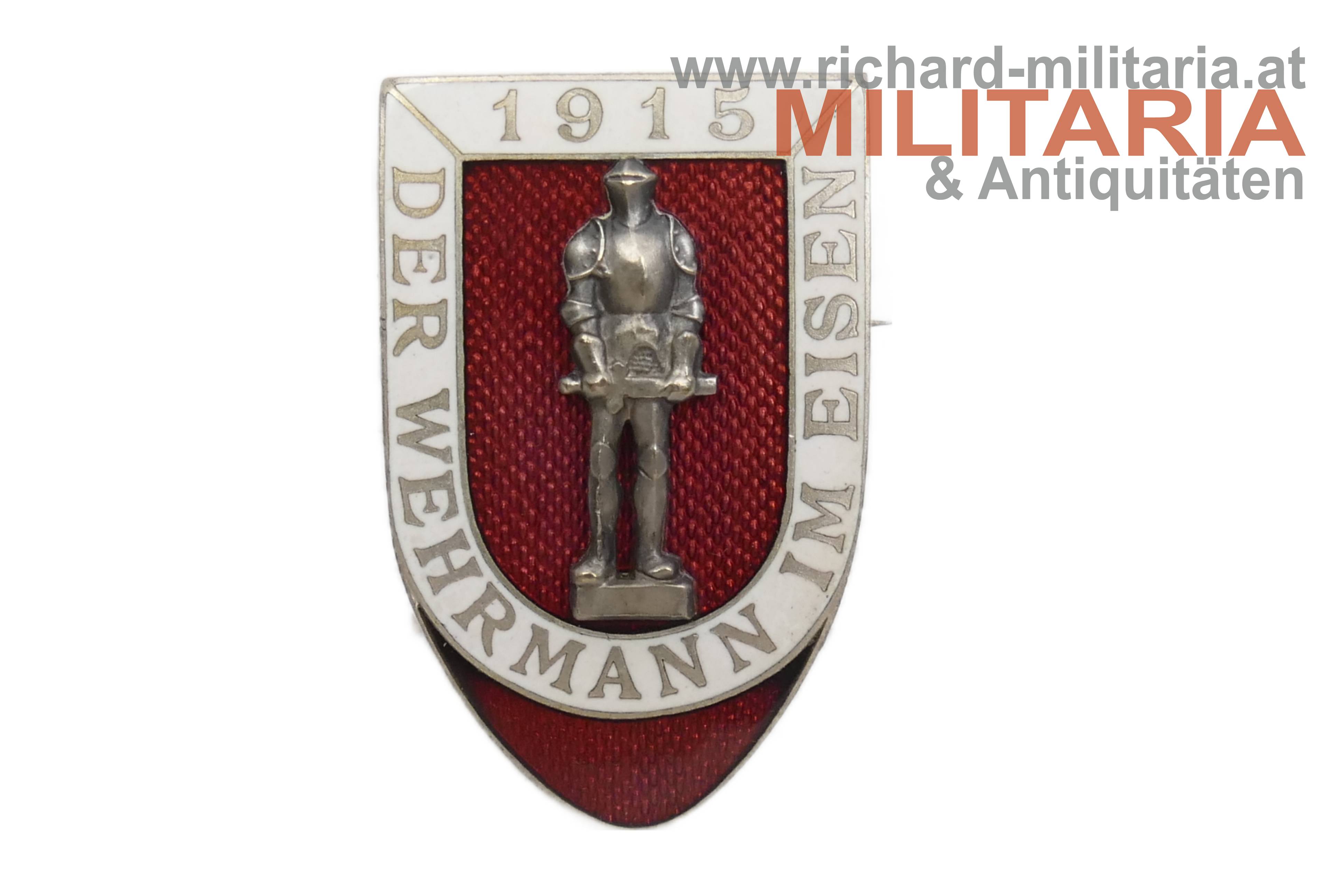k.u.k. patriotisches Abzeichen - Wehrmann im Eisen 1915