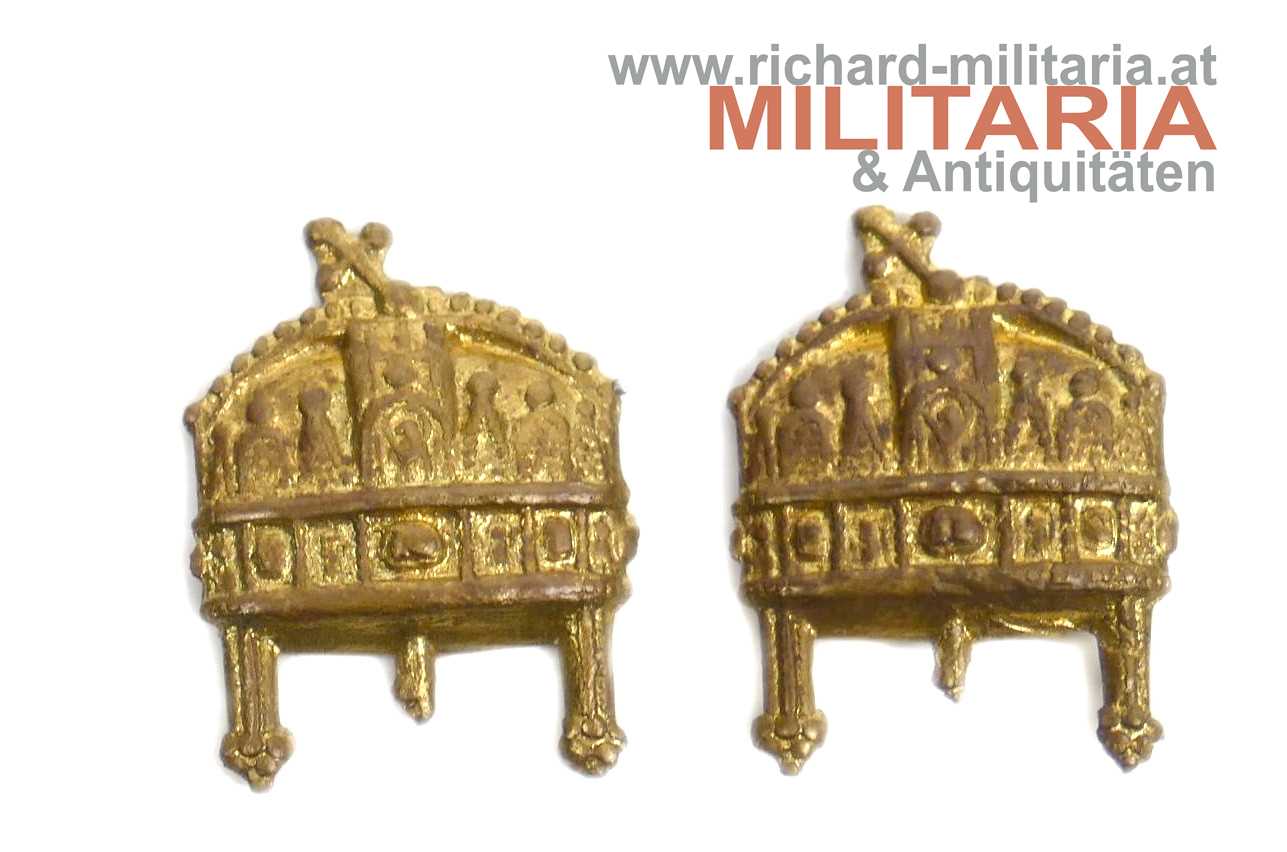 königl.-ungarische Kragenspiegelauflagen - Stephanskrone 