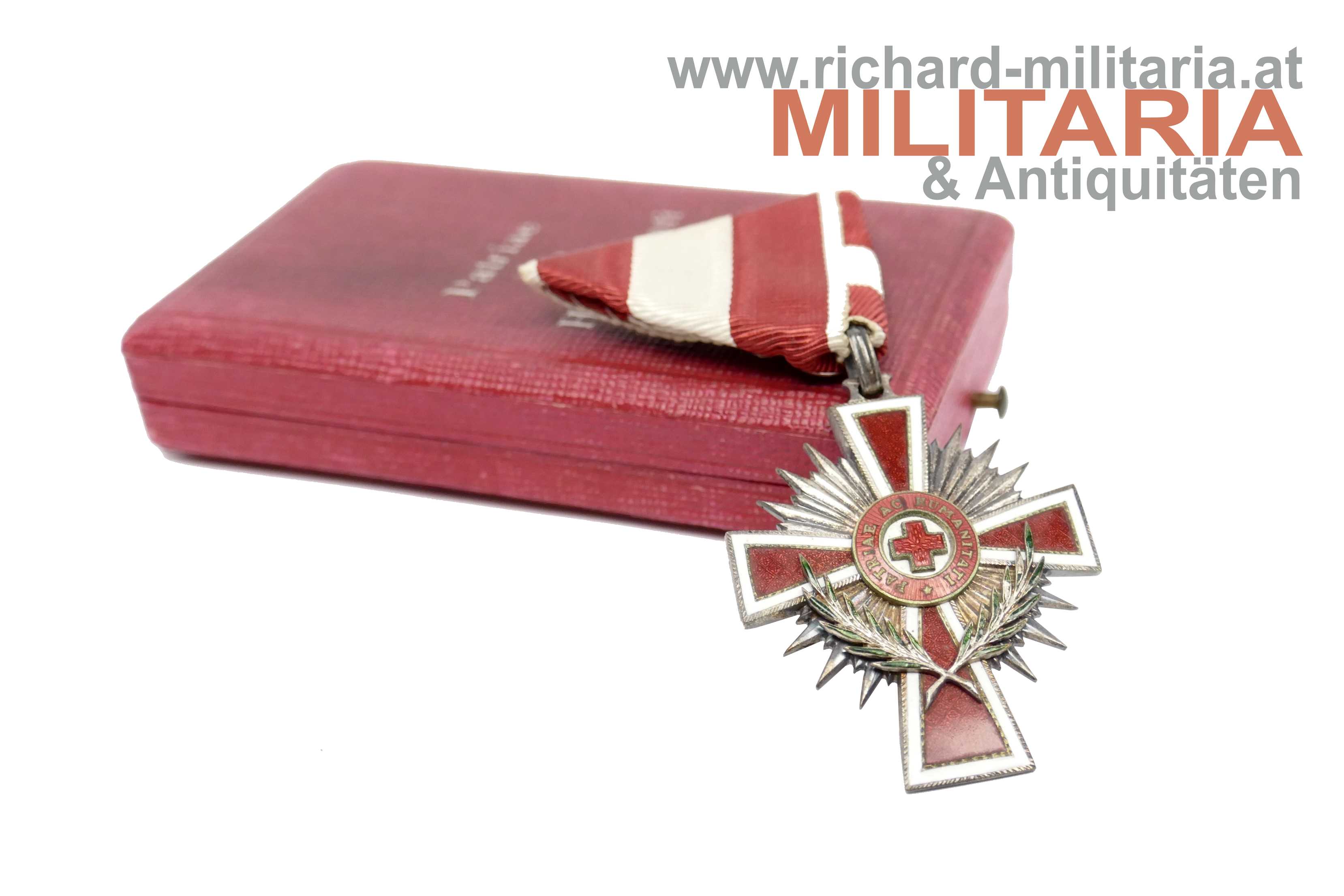 Österreich 1. Republik Ehrenzeichen vom Roten Kreuz II. Klasse im Etui