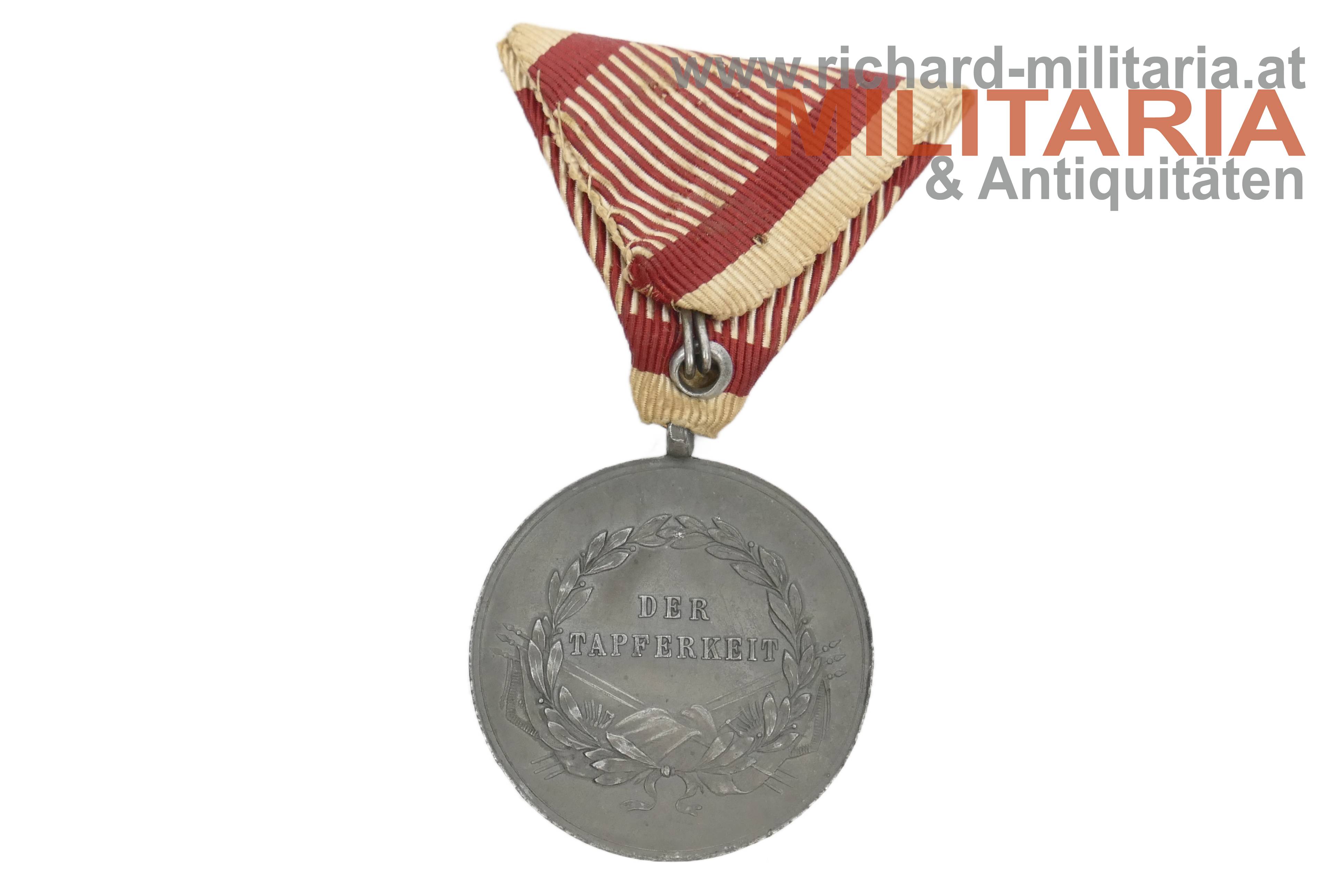 k.u.k. Silberne Tapferkeitsmedaille 1. Kl. FJ1 - Zink