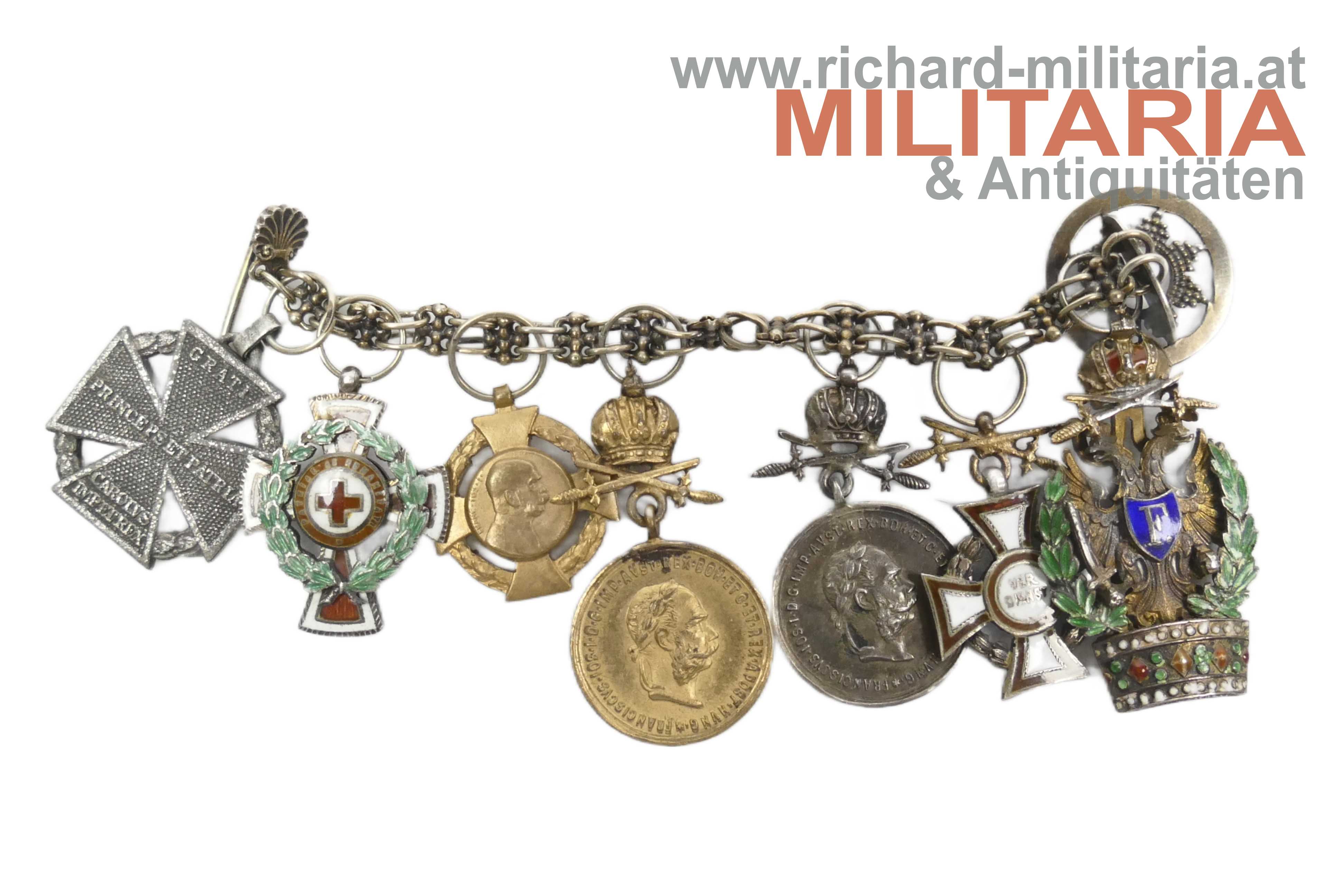 k.u.k. Miniaturenkette - 7-teilig Silber