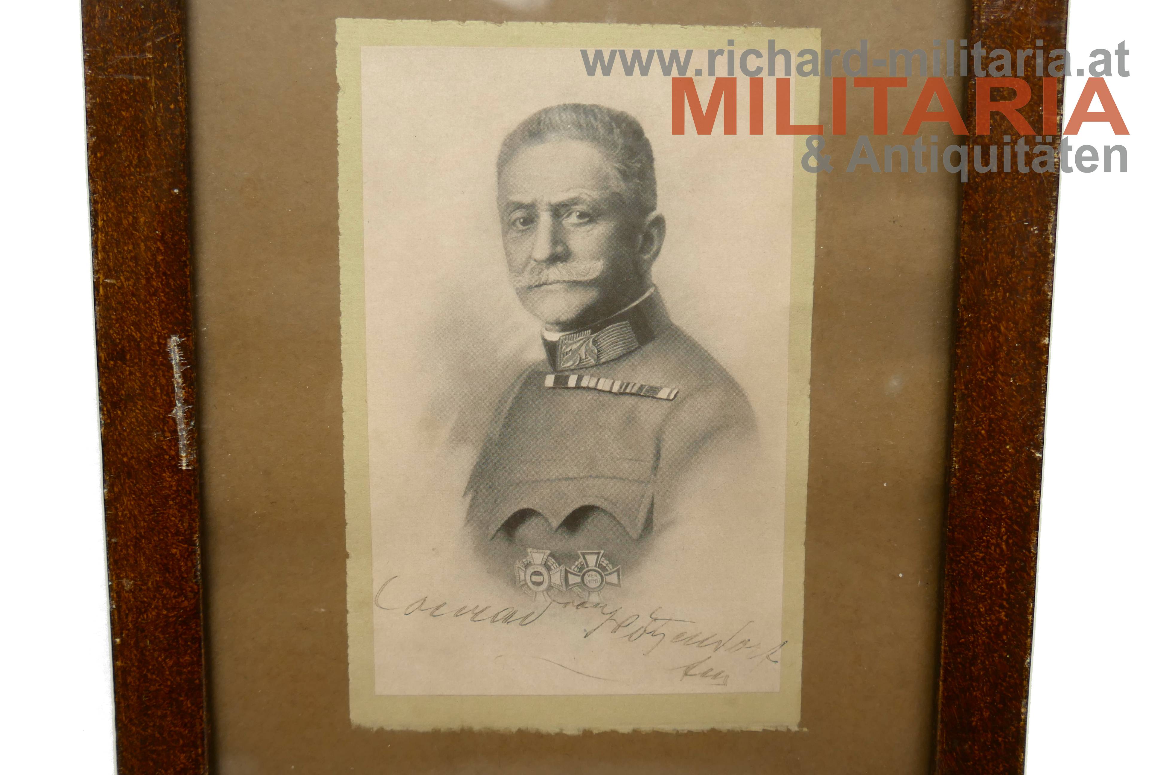 k.u.k. Fotodruck - Conrad v. Hötzendorf - ORIGINALUNTERSCHRIFT