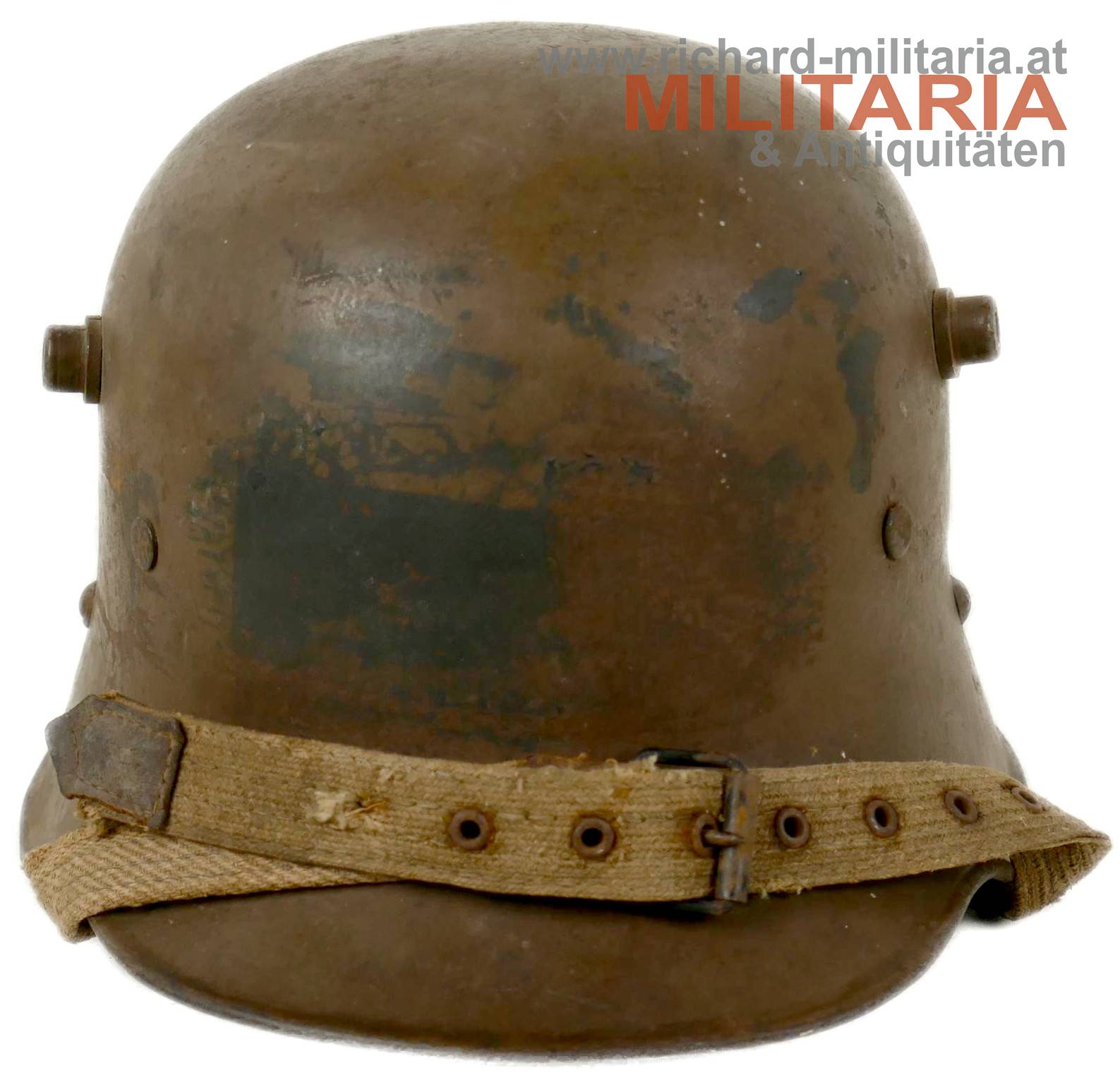 k.u.k. Stahlhelm M1917 mit Monturdepotstempel - ungetragen 