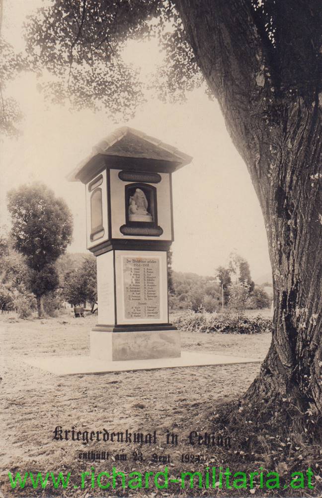 PK -  Kriegerdenkmal in Lebring enthüllt am 23. Sept. 1923