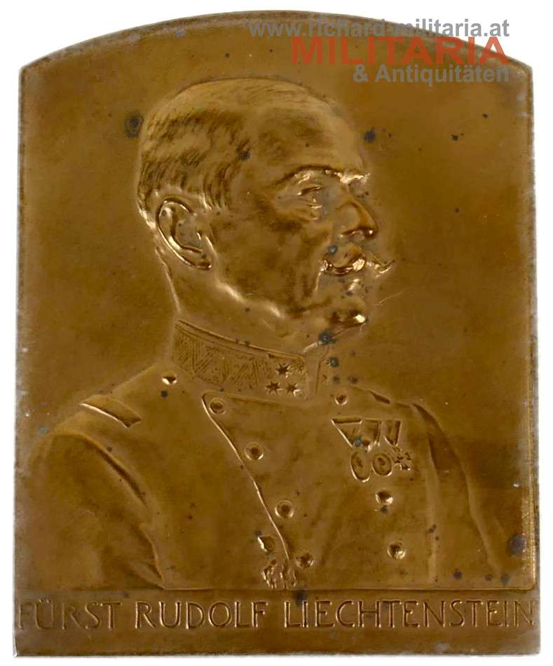 Fürst Rudolf Liechtenstein (Obersthofmeister) - Plakette mit Etui 