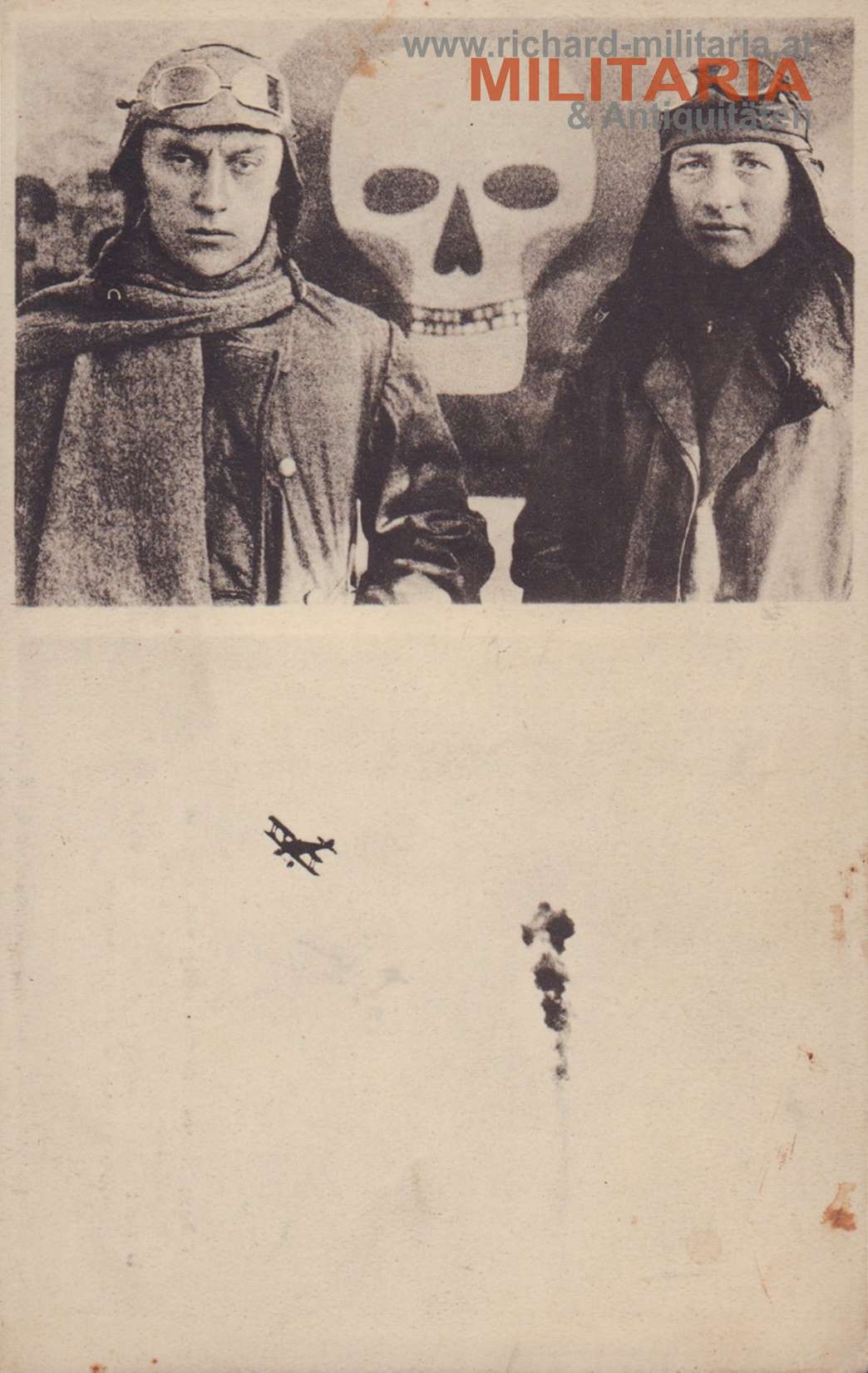 k.u.k. PK - Fliegertruppe - Hptm. Brumowsky mit Oblt. Linke Crawford