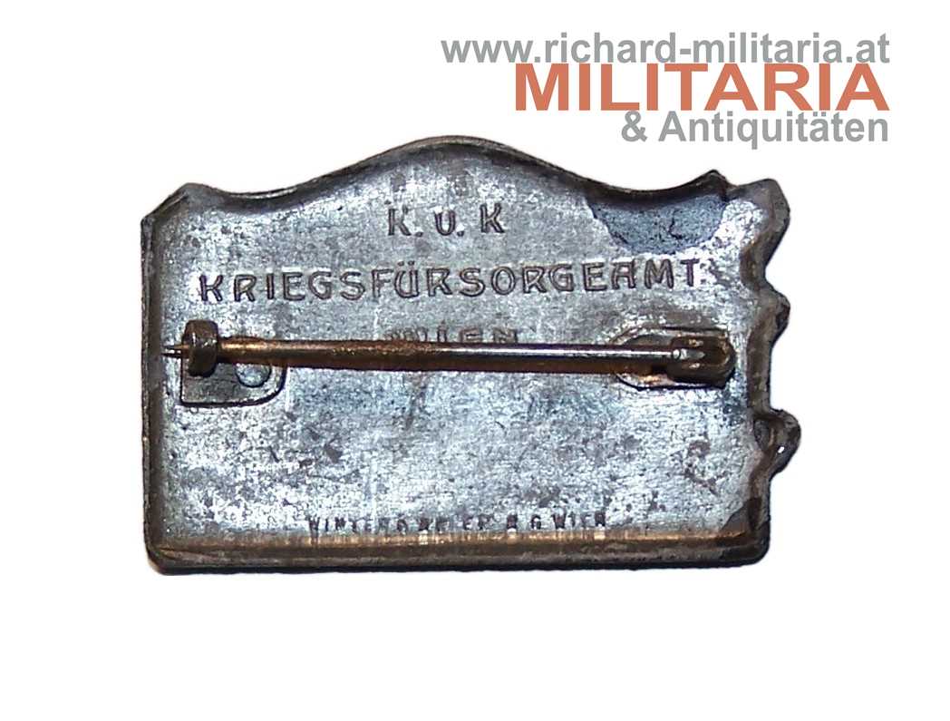 k.u.k. Kappenabzeichen - Weihnachten im Felde 1916 - originale Lackierung