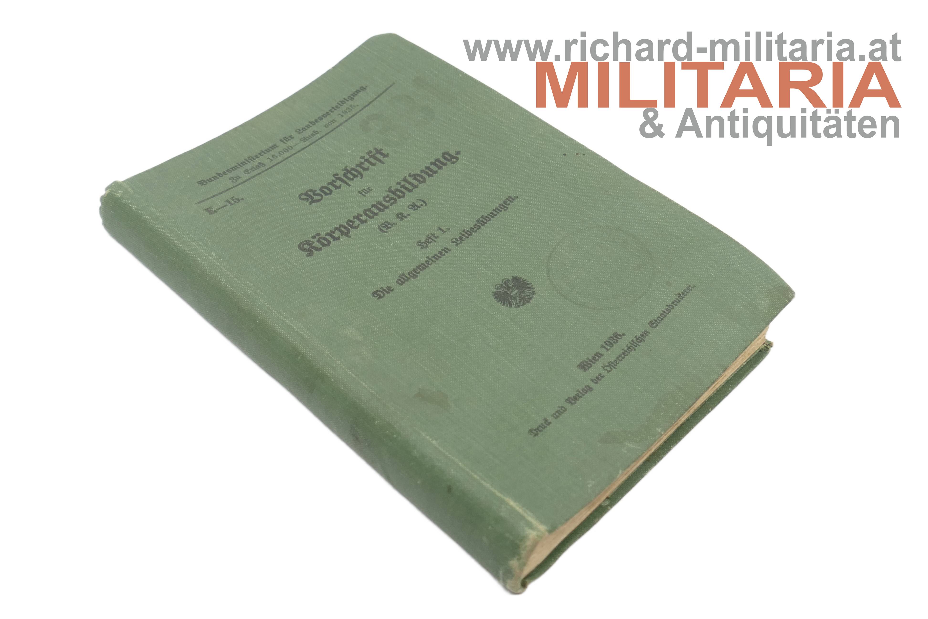 Vorschrift für die Körperausbildung - 1936