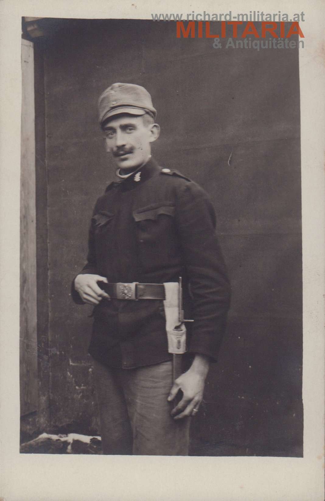 k.u.k. Soldat des Eisenbahn/Telegraphen-Regimentes mit WEBLEINEN-Bajonetttragetasche
