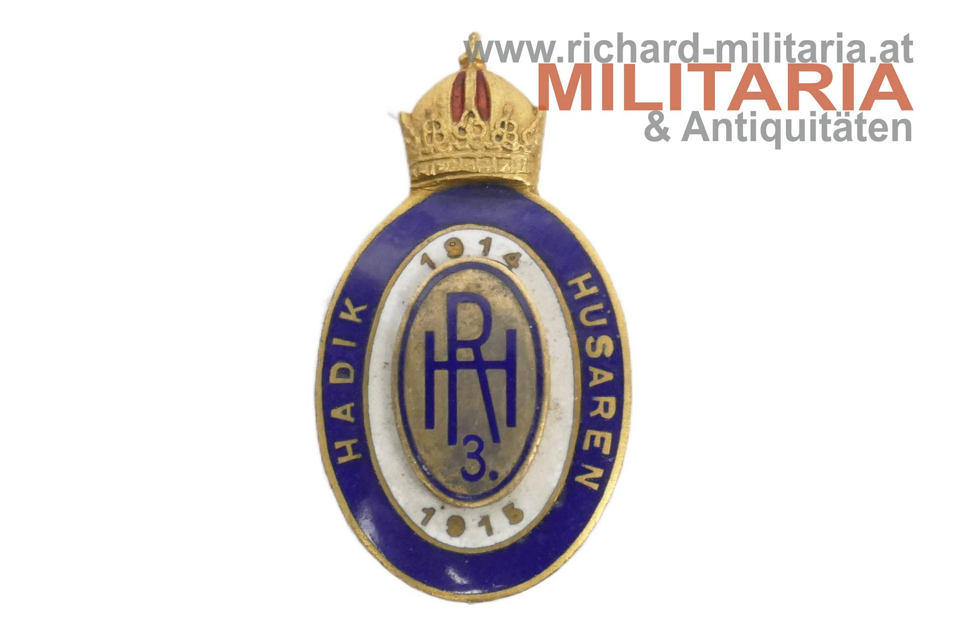 k.u.k. Kappenabzeichen - Husaren Regiment Nr. 3 - 1914-1915