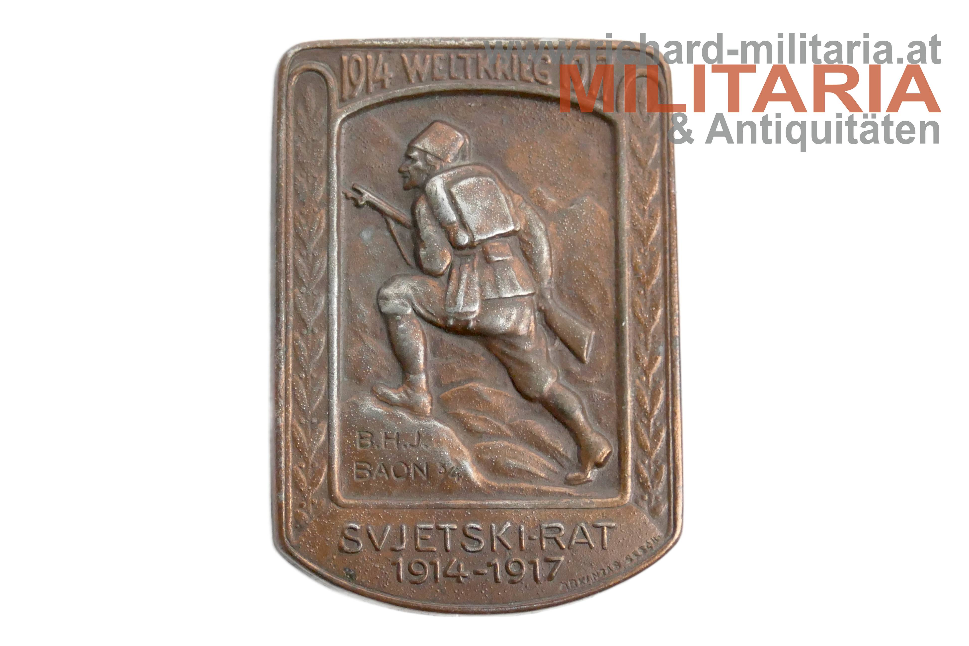 k.u.k. Kappenabzeichen - Svjetski Rat - B.H.J. Baon 3/4 - 1914-1917 