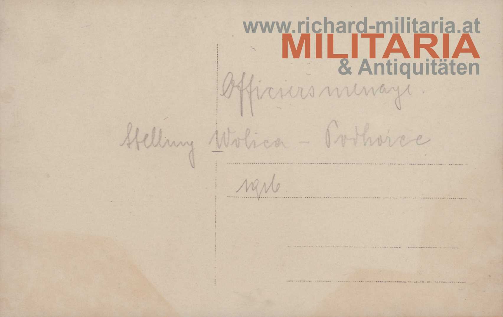 k.u.k. IR 67 – Oberst Kleinschrodt / Stellung Wvlica - Pulhoice 1916