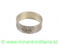 Patriotischer Ring "Gold gab ich für Eisen 1914" - SILBER-Einlage