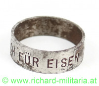 "Gold gab ich für Eisen" - Ring