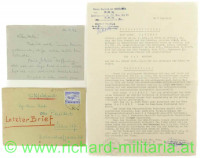 Stalingrad - letzter Brief 21.1.43 - Todeserklärung von 1962