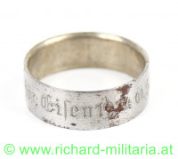 Patriotischer Ring "Gold gab ich für Eisen 1914"