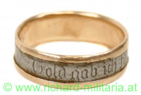 "Gold gab ich für Eisen ÖSK" - Ring - Goldeinlage