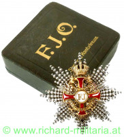 Franz Josef-Orden - Stern zum KOMTUR mit Etui - 1. Modell