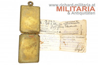 k.u.k. Legitimationskapsel - Oberösterr. - Schützen / 1. TKJ-Rgt. 