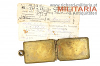 k.u.k. Legitimationskapsel - Oberösterr. - Schützen / 1. TKJ-Rgt. 