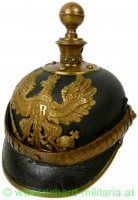 Preußen Pickelhaube für Offiziere der Feld-Artillerie - mit Hutkoffer